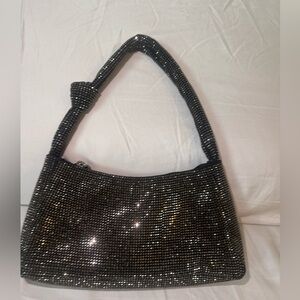 Urban Expressions Black Sparkle Shoulder Bag